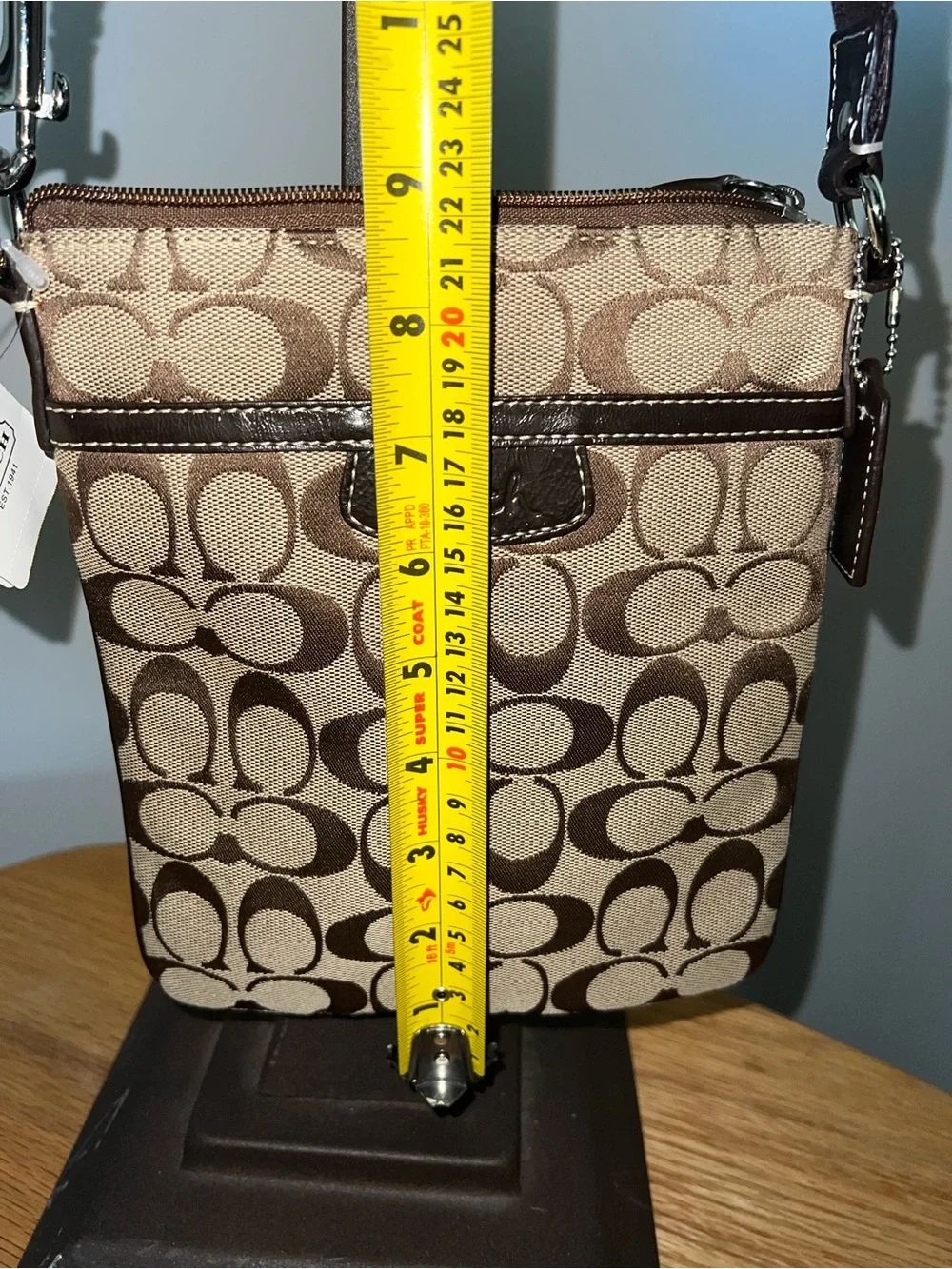 Coach Signature Swingpack Crossbody Bag – Khaki/Brown NWT